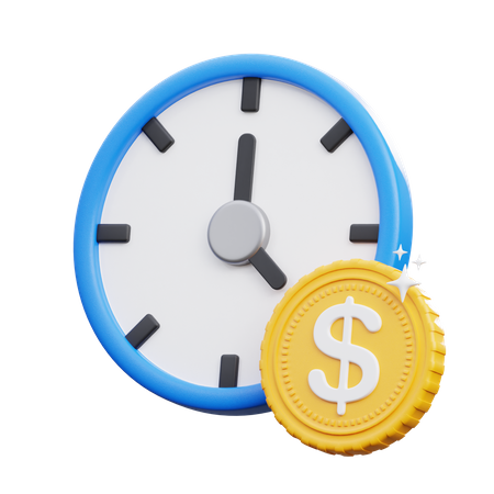 Dinero tiempo  3D Icon