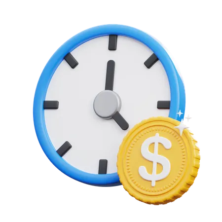 Dinero tiempo  3D Icon