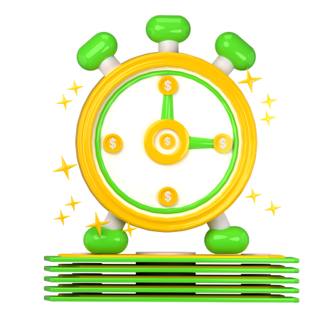 Dinero tiempo  3D Icon