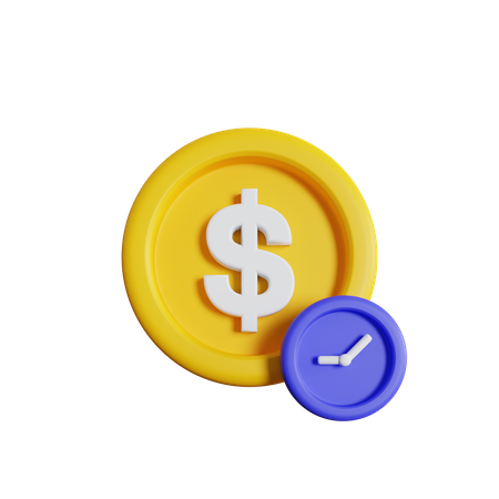 Dinero tiempo  3D Icon