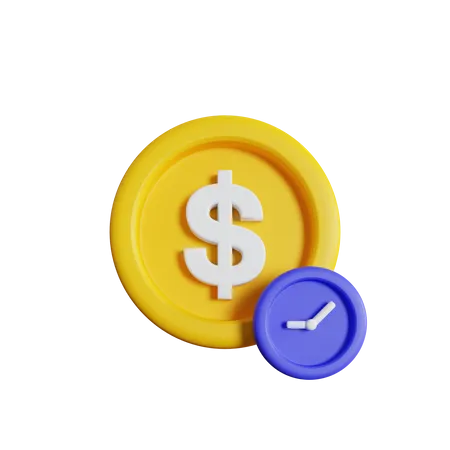 Dinero tiempo  3D Icon