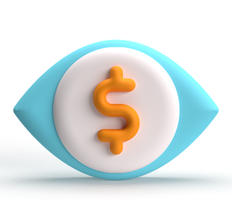 Vista de dinero  3D Icon