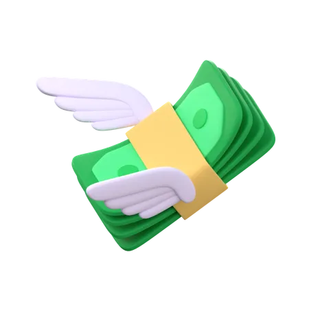 Dinero volador  3D Icon