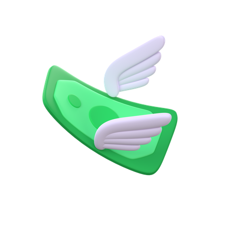 Dinero volador  3D Icon