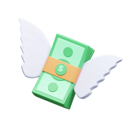 Dinero volador  3D Icon