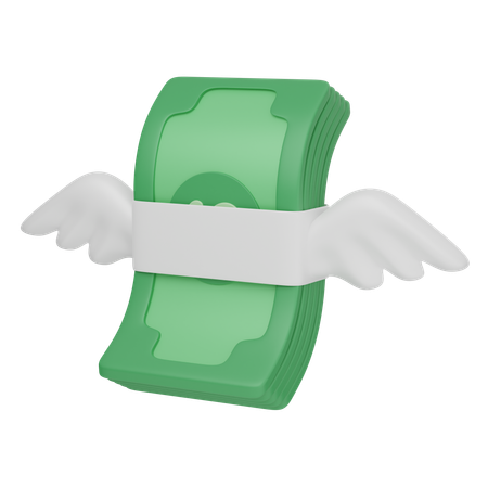 Dinero volador  3D Icon