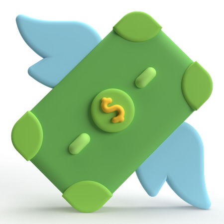 Dinero volador  3D Icon