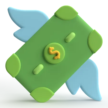 Dinero volador  3D Icon