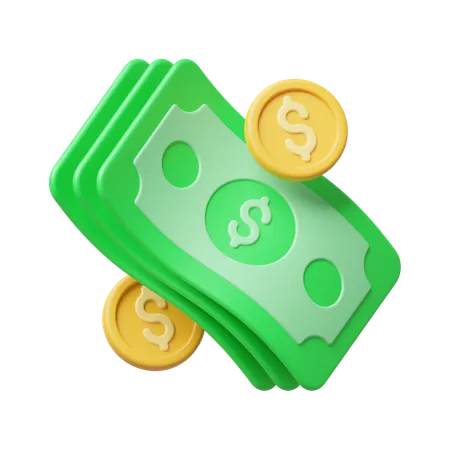 Dinero y moneda  3D Icon