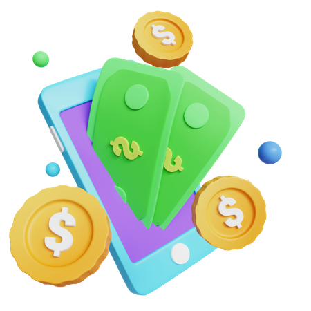 Dinero y moneda digitales  3D Icon