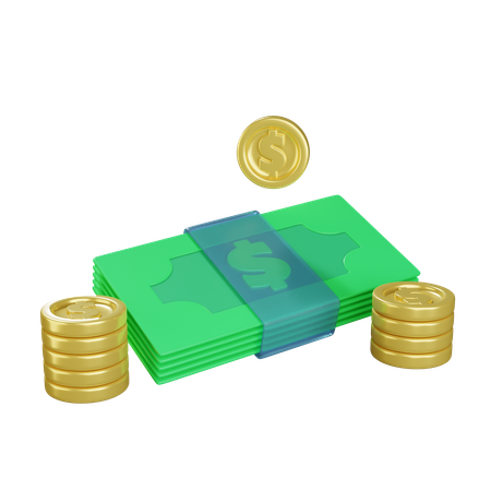 Dinheiro  3D Icon