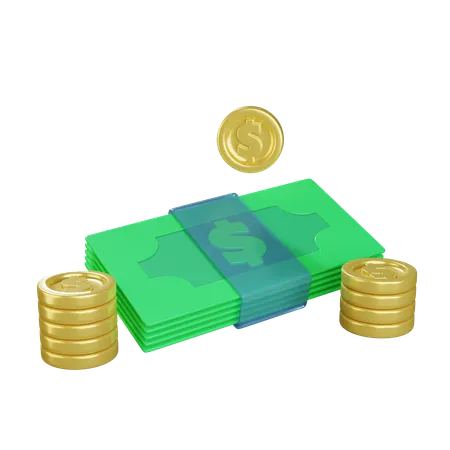 Dinheiro  3D Icon