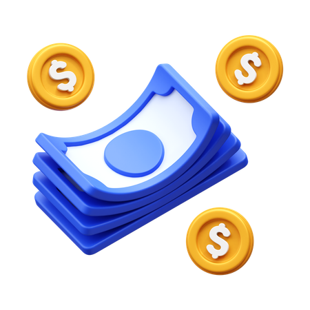 Dinheiro  3D Icon