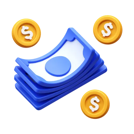 Dinheiro  3D Icon