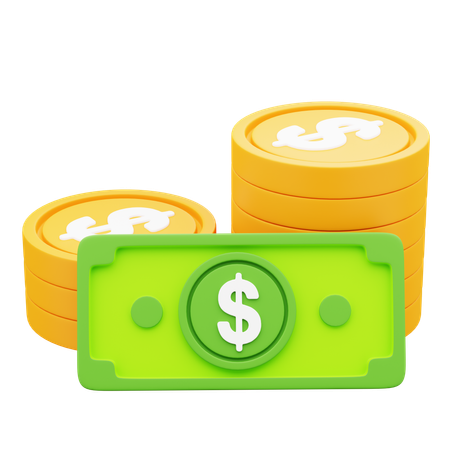 Dinheiro  3D Icon