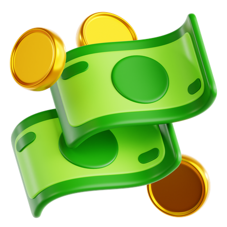 Dinheiro  3D Icon