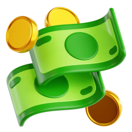 Dinheiro  3D Icon