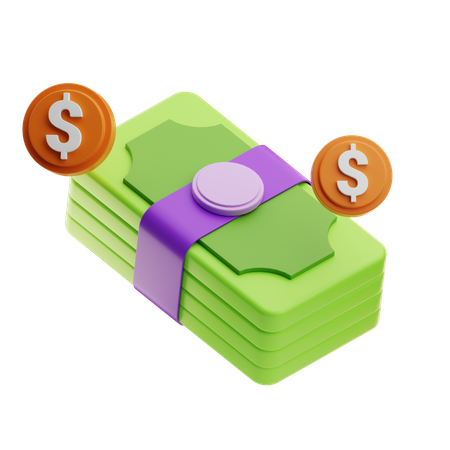 Dinheiro  3D Icon
