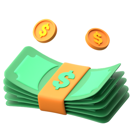 Dinheiro  3D Icon