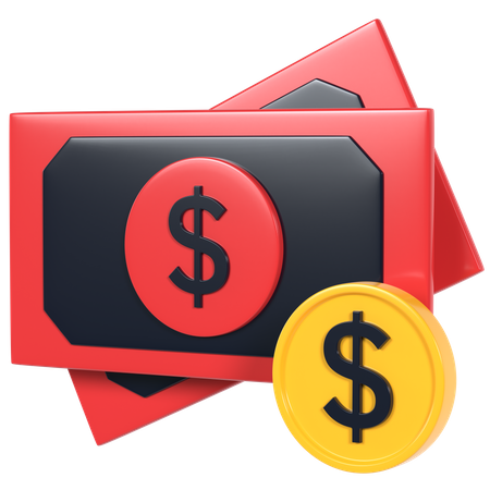 Dinheiro  3D Icon