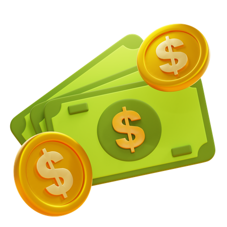 Dinheiro  3D Icon