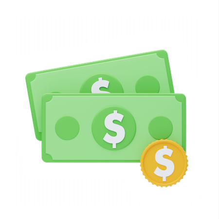 Dinheiro  3D Icon