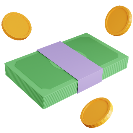 Dinheiro  3D Icon