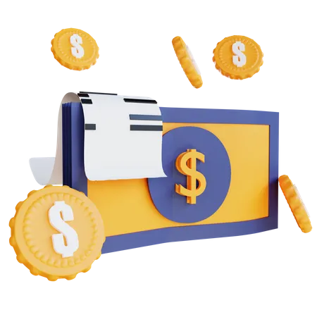 Dinheiro  3D Icon