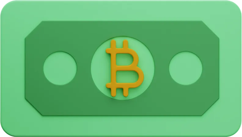 Dinheiro bitcoin  3D Illustration