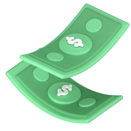 Dinheiro caindo  3D Icon