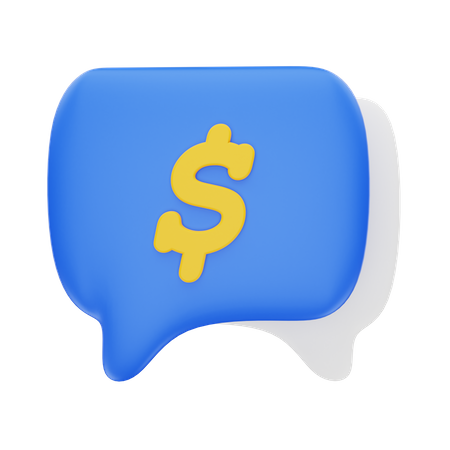 Bate-papo sobre dinheiro  3D Icon