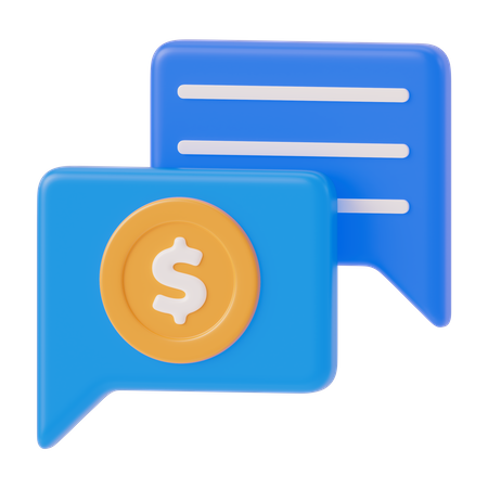 Conversa sobre dinheiro  3D Icon