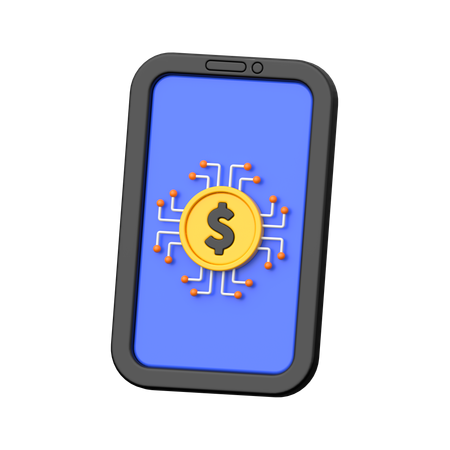 Dinheiro digital  3D Icon