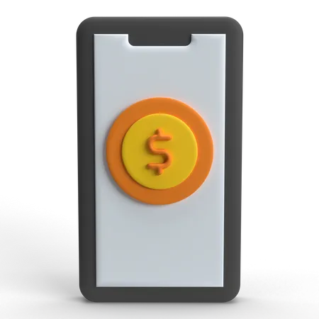 Dinheiro digital  3D Icon