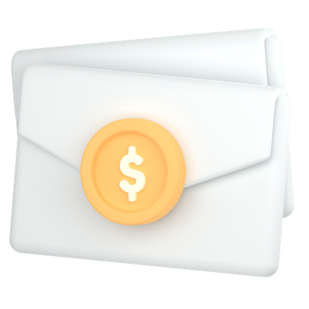 E-mail de dinheiro  3D Icon