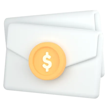 E-mail de dinheiro  3D Icon