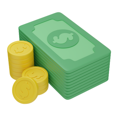 Dinheiro e moeda  3D Icon