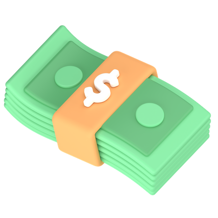Dinheiro empacotado  3D Icon