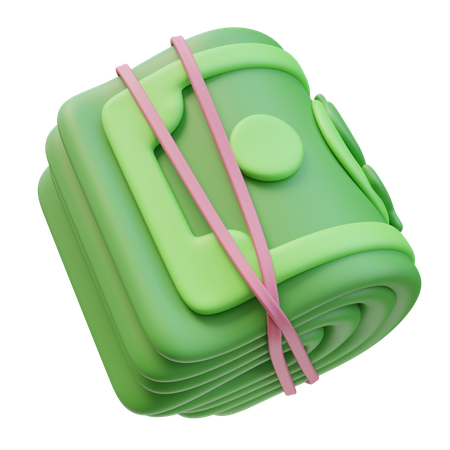 Dinheiro enrolado  3D Icon