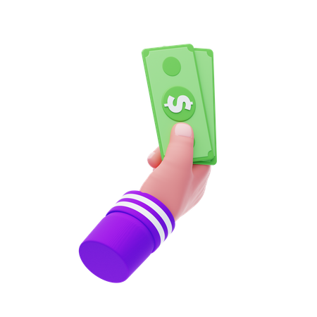 Gesto de mão em dinheiro  3D Icon
