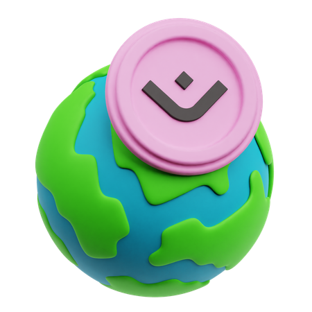 Dinheiro Global  3D Icon