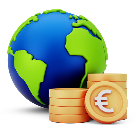 Dinheiro Global  3D Icon