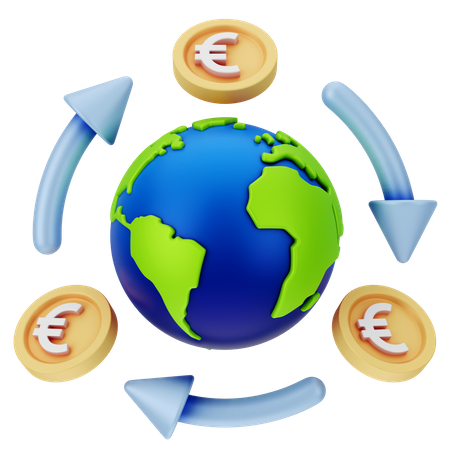 Dinheiro Global  3D Icon