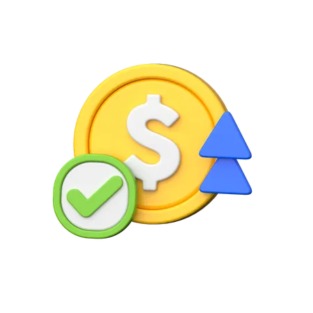 Lucro em dinheiro  3D Icon