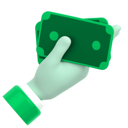 Dinheiro na mão  3D Icon