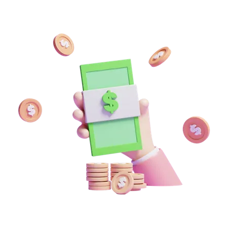 Dinheiro na mão  3D Icon