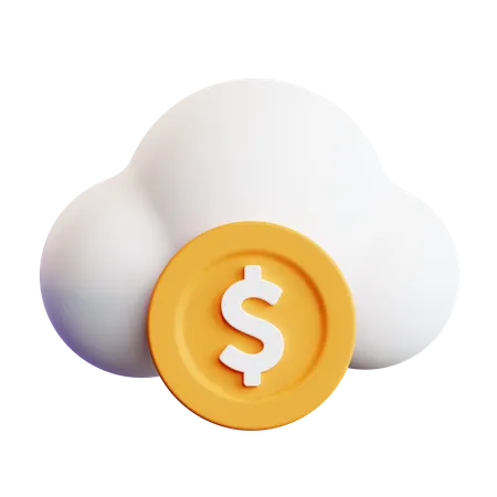 Dinheiro na nuvem  3D Illustration