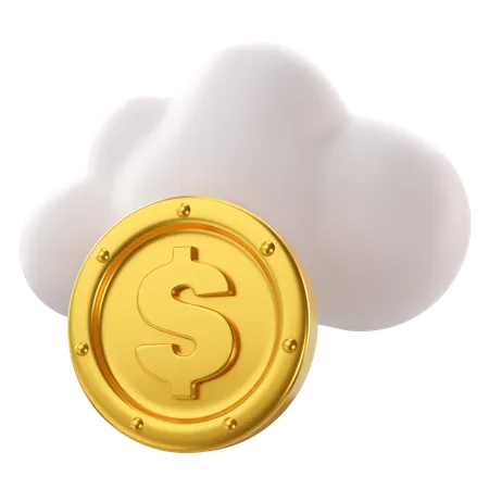 Dinheiro na nuvem  3D Icon