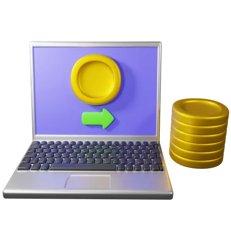 Dinheiro on-line  3D Icon