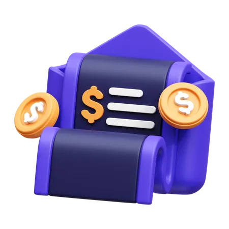 Dinheiro recebido  3D Icon